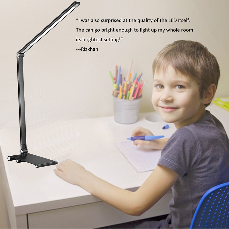 129ts Desk Lamp for Study Dimmable LED table Lamp, Touch Dimmer, Color Change Base Night