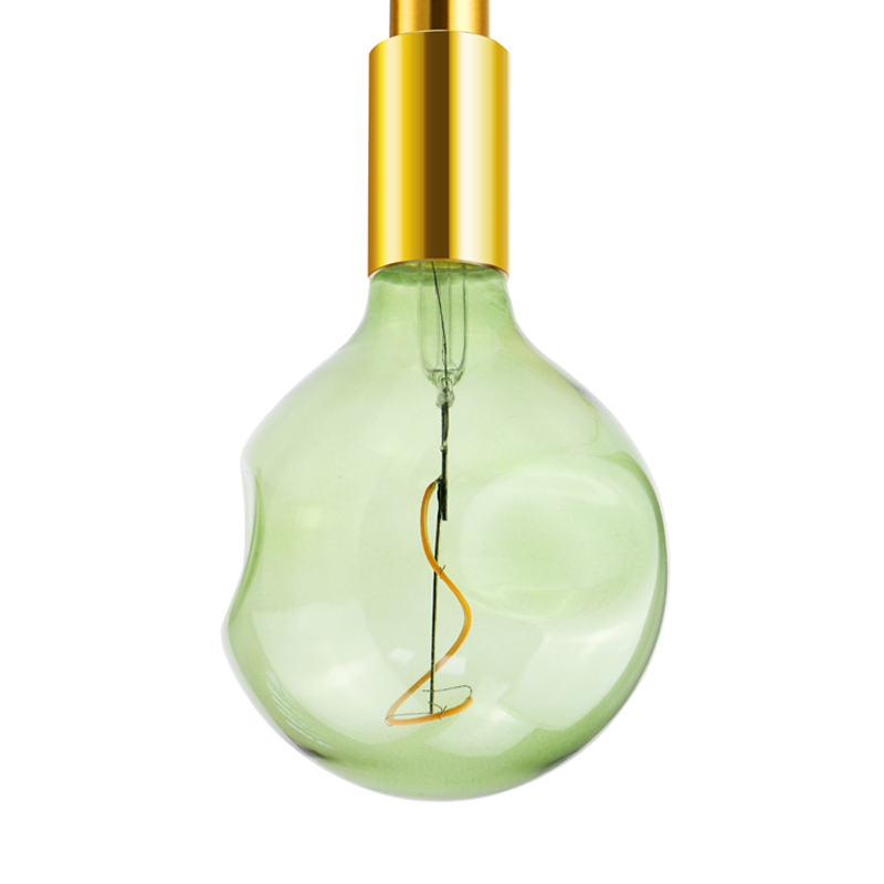 G125 Grünes 4 Watt 200 Lumen 2000k spezielle Form Spirale weiche Glühlampe LED Mischkolben