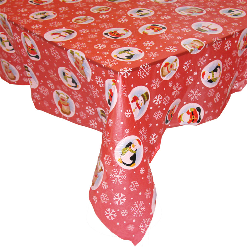Christmas day Kunststoff Tischdecke wasserdicht hitzebeständige Prüfung pvc Tischdecken rote Farbe angepasst
