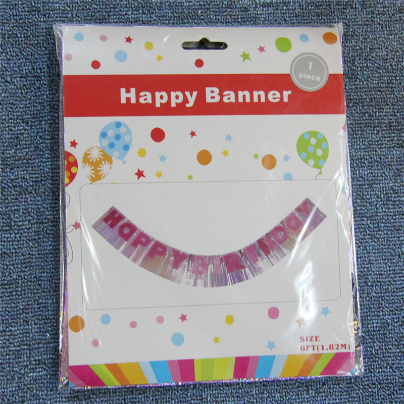 Banner mit Glitter für Party Dekoration Happy Birthday for Child and Adult