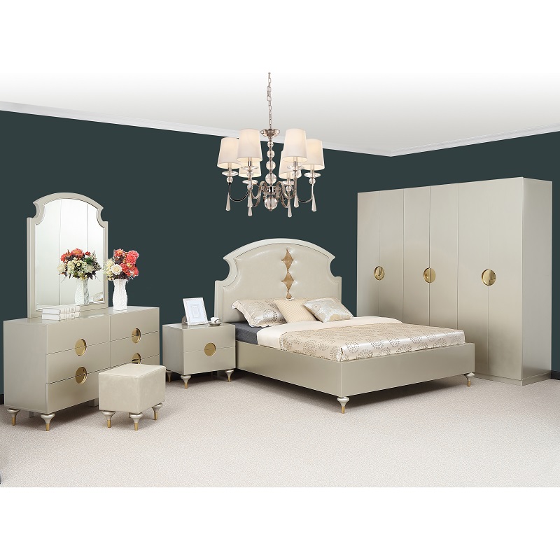 Spätestes modernes Luxusart-Schlafzimmer-Set