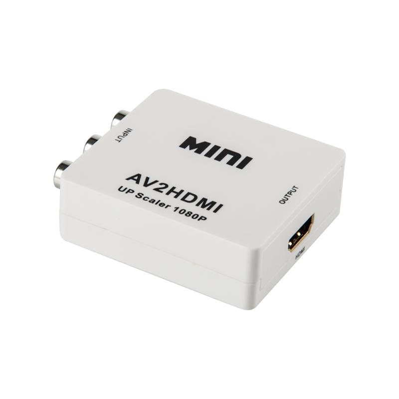 Mini Size AV/RCA/CVBS to HDMI Converter Upscaler 720p/1080p