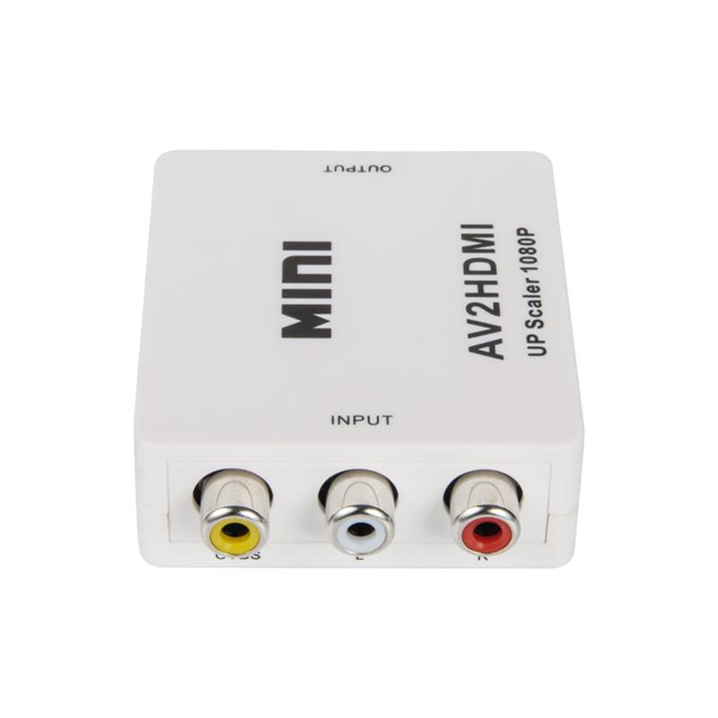 Mini Size AV/RCA/CVBS to HDMI Converter Upscaler 720p/1080p