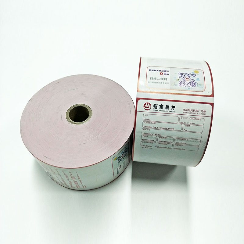 80 mm breite bedruckte Thermopapierrolle für Geldautomaten