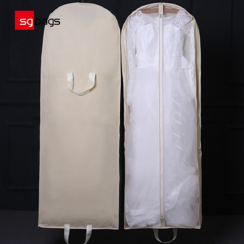 SGW05 heißer verkaufender nicht gesponnener faltbarer Hochzeits-Kleid-Abdeckungs-Kleidersack für Kleid