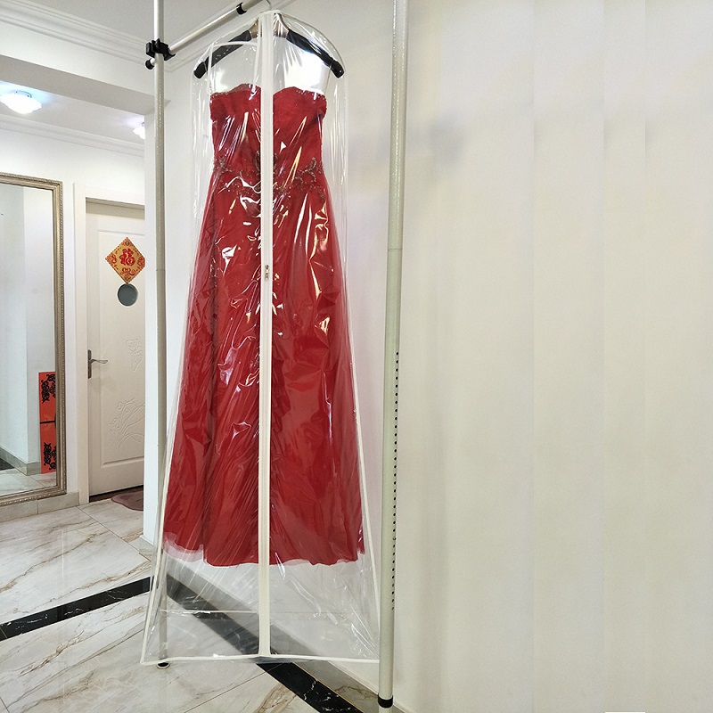 SGW06 Klar PVC Lange Brautkleid Abdeckung Hochzeitskleid Kleidersack