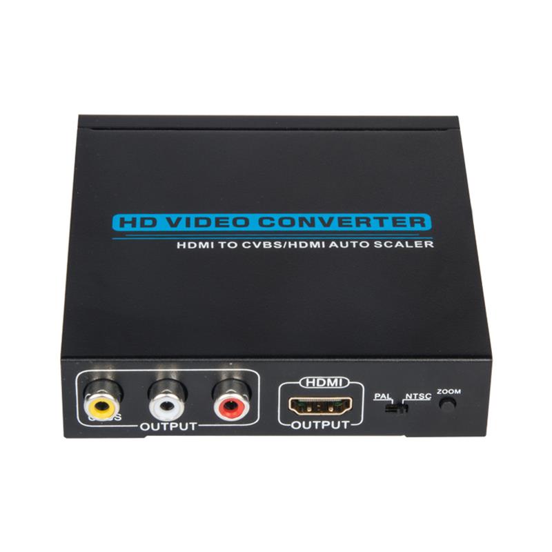 HDMI ZU CVBS / AV + HDMI KONVERTER Auto Scaler 1080P