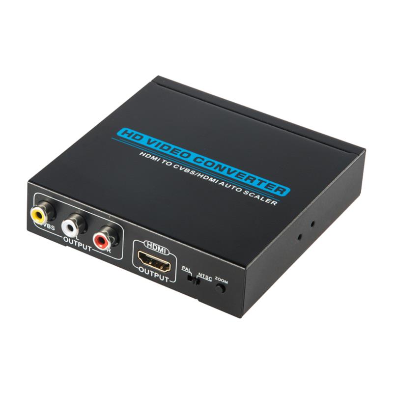 HDMI ZU CVBS / AV + HDMI KONVERTER Auto Scaler 1080P