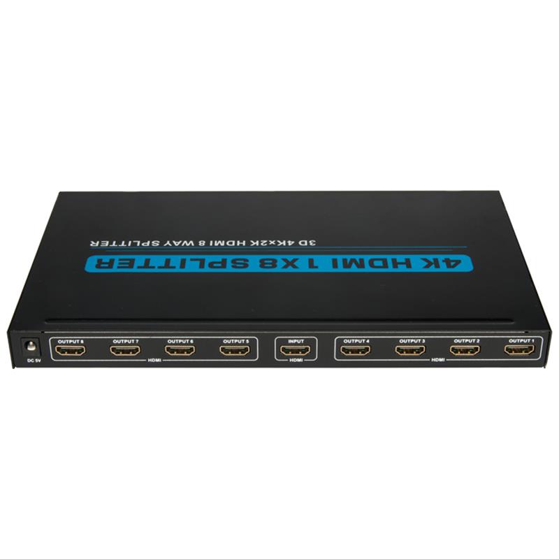 4K 8 Ports HDMI 1x8 Splitter Unterstützung 3D Ultra HD 4Kx2K / 30Hz