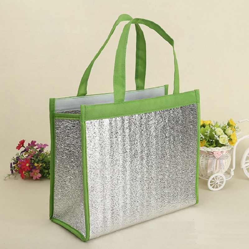 SGC37 Isolierbeutel aus Aluminiumfolie Einweg-Einkaufstasche Kühltasche aus Aluminiumfolie mit Meeresfrüchten