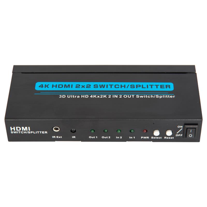 4K / 30Hz HDMI 2x2 Switcher / Splitter Unterstützung 3D Ultra HD 4Kx2K / 30Hz