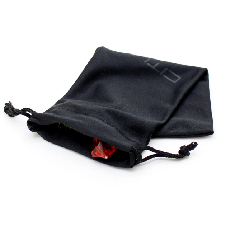 SGS46 Microfiber Custom Logo Soft Sunglass Pouch Bag Black Drawstring Microfiber Eyeglass Bag
