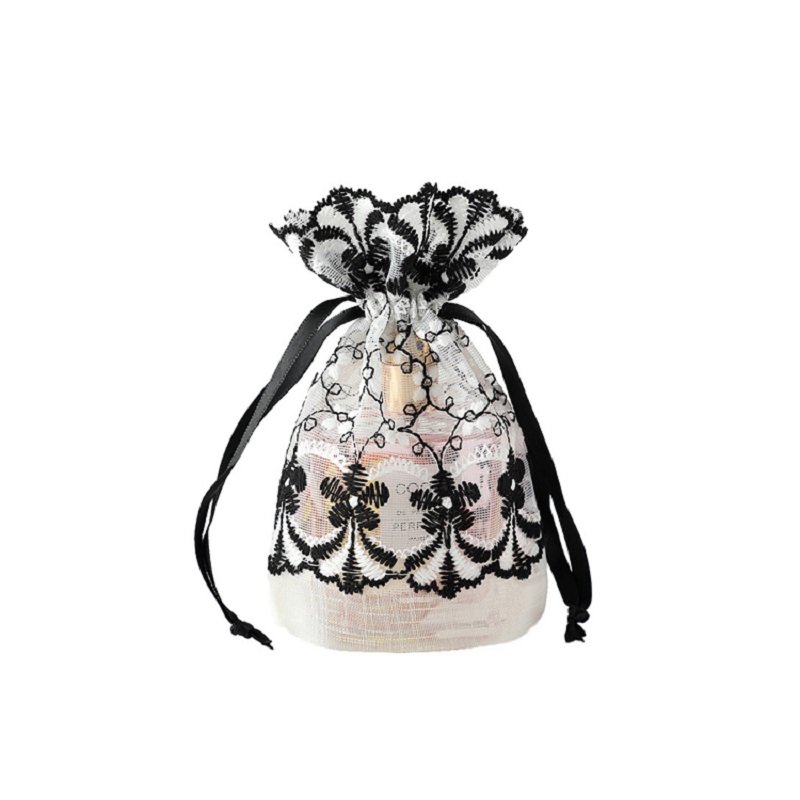 SGS59 Weihnachten Organza Geschenktüte individuell bedruckte Hochzeit Zucker Verpackungstasche Mesh Drawstring Bags Großhandel