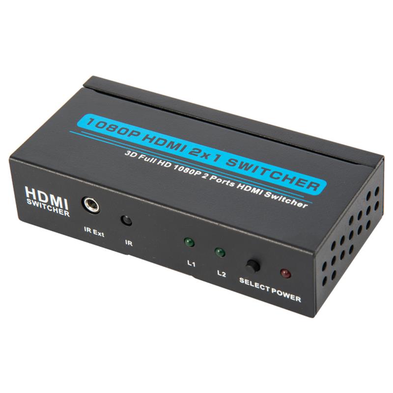 V1.3 HDMI 2x1 Switcher unterstützt 3D Full HD 1080P