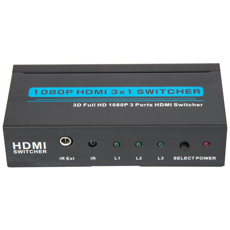V1.3 HDMI 3x1 Switcher unterstützt 3D Full HD 1080P