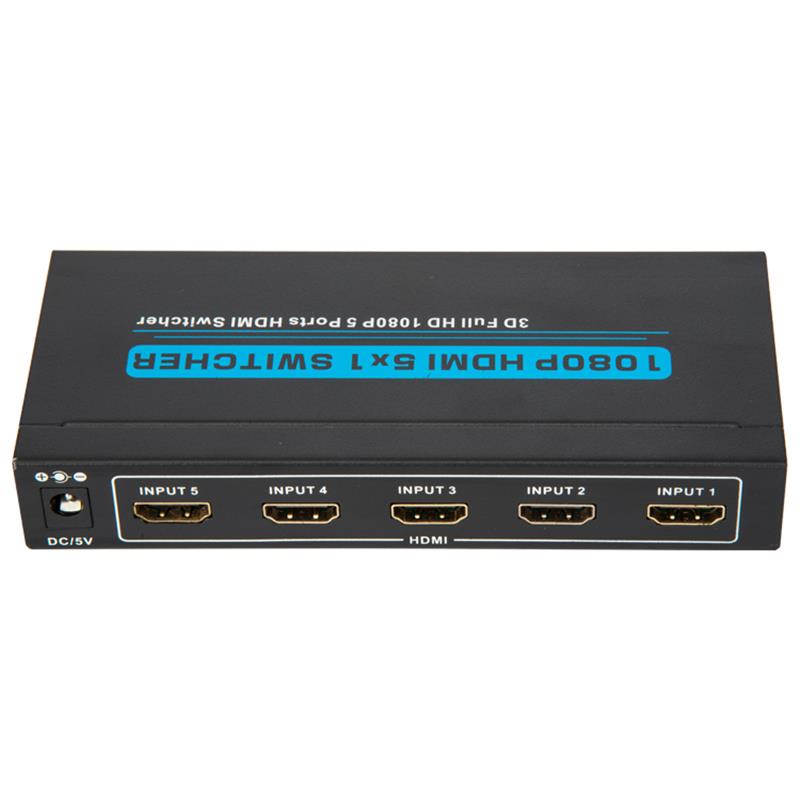 V1.3 HDMI 5x1 Switcher unterstützt 3D Full HD 1080P