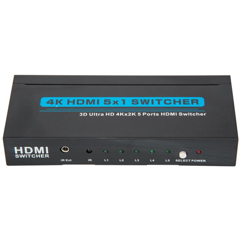 V1.4 4K / 30Hz HDMI 5x1 Switcher Unterstützt 3D Ultra HD 4K * 2K / 30Hz