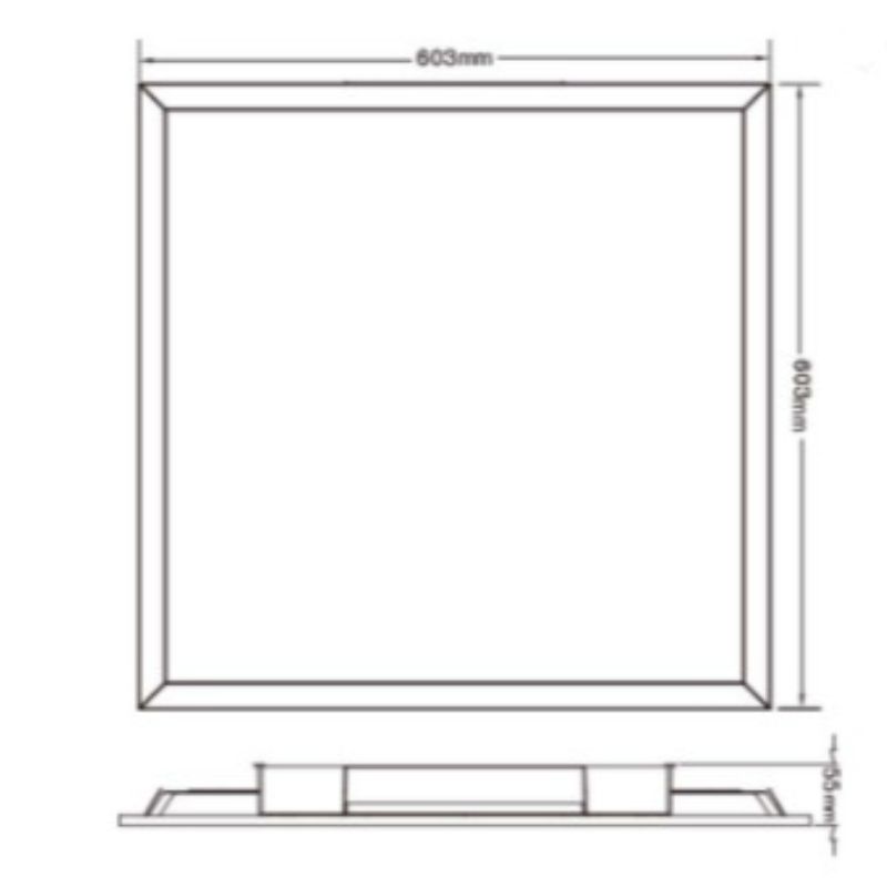 Hersteller 120-277 V hohes Lumen 0-10 V dimmbare 38 W LED-Hintergrundbeleuchtung LED-Panel-Leuchten