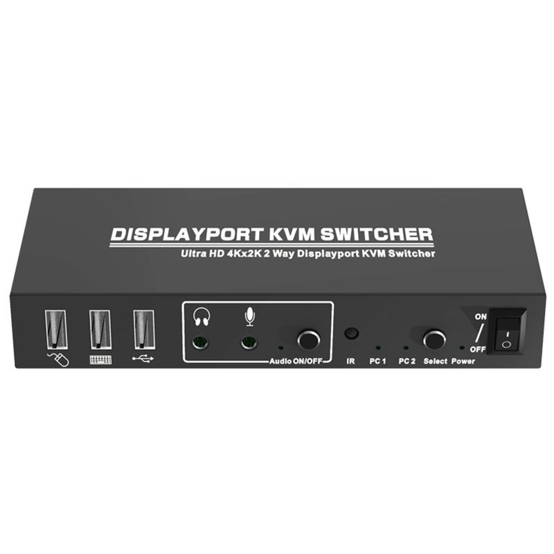 Displayport KVM 2x1 Switcher Unterstützt 3D Ultra HD 4Kx2K bei 60Hz