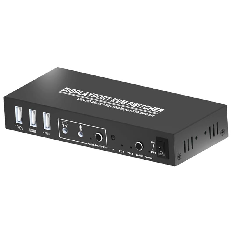 Displayport KVM 2x1 Switcher Unterstützt 3D Ultra HD 4Kx2K bei 60Hz