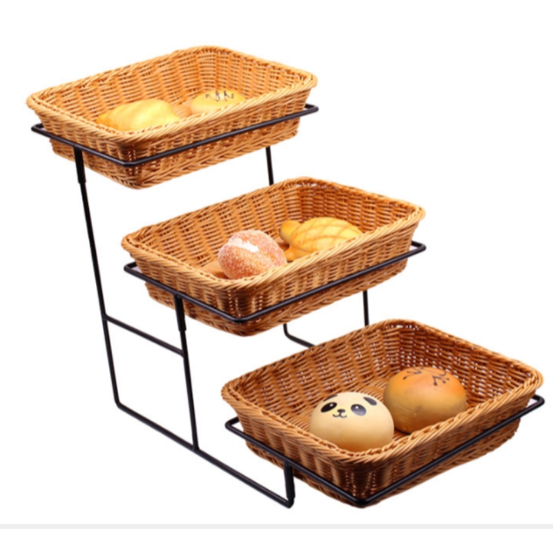 Displaybefestigung 3-stufiges Korbregal