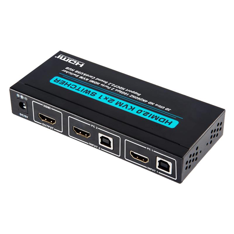 V2.0 HDMI KVM 2x1 Switcher Unterstützt 3D Ultra HD 4Kx2K / 60Hz