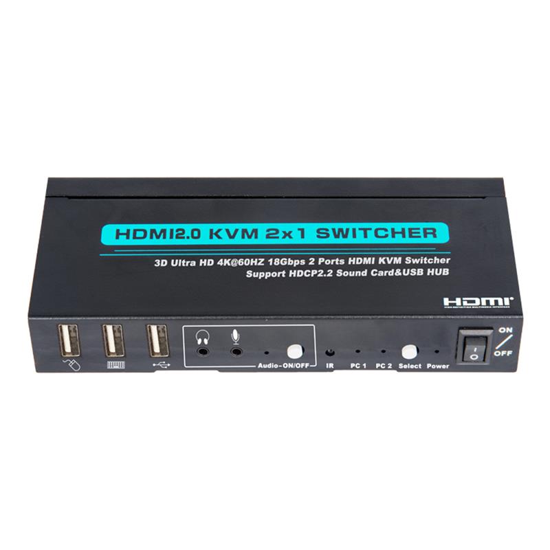 V2.0 HDMI KVM 2x1 Switcher Unterstützt 3D Ultra HD 4Kx2K / 60Hz