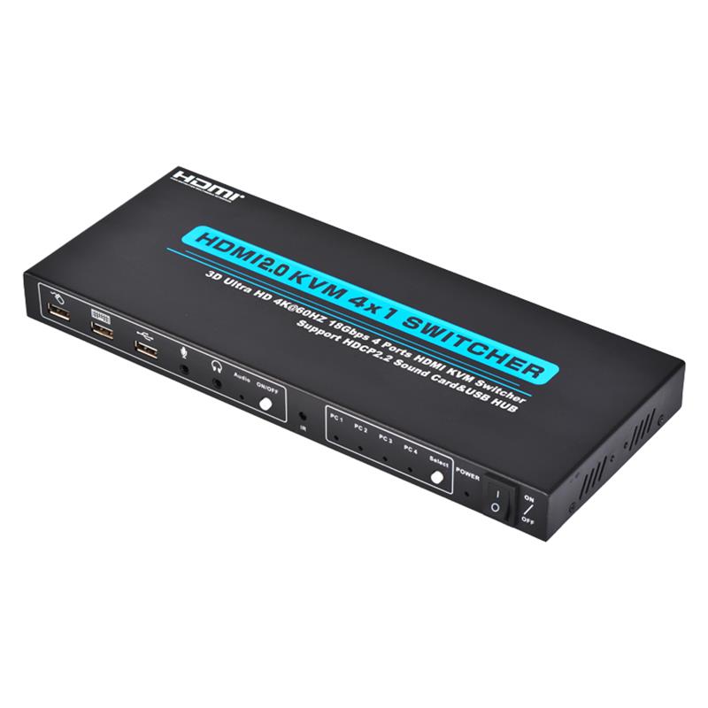 V2.0 HDMI KVM 4x1 Switcher Unterstützt 3D Ultra HD 4Kx2K / 60Hz