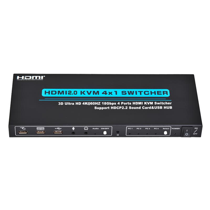 V2.0 HDMI KVM 4x1 Switcher Unterstützt 3D Ultra HD 4Kx2K / 60Hz