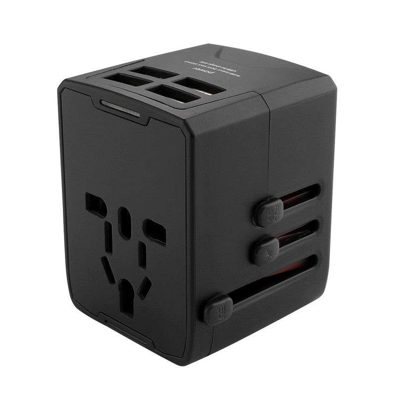 RRTRAVEL Power Plug Adapter - International Travel - 4 USB Ports f ür 150+ Länder - 220 Volt Adapter - Reiseadapter Typ C Typ A Typ G I UK EU Europe (4 USB Travel Adapter)