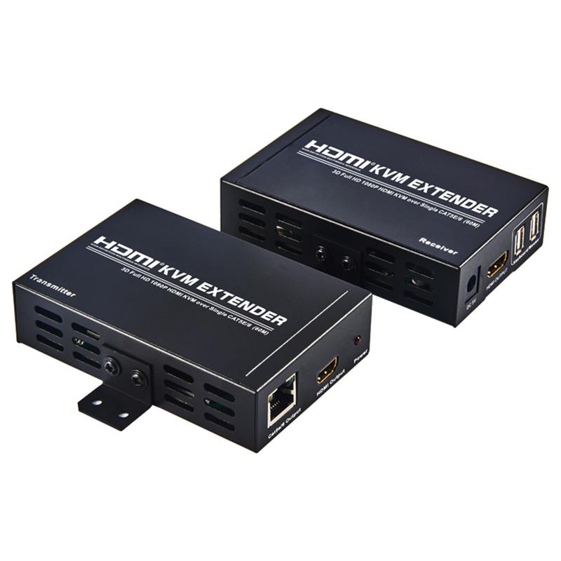 HDMI KVM Extender 60 m über Single Cat5e / 6 Unterstützung Full HD 1080P