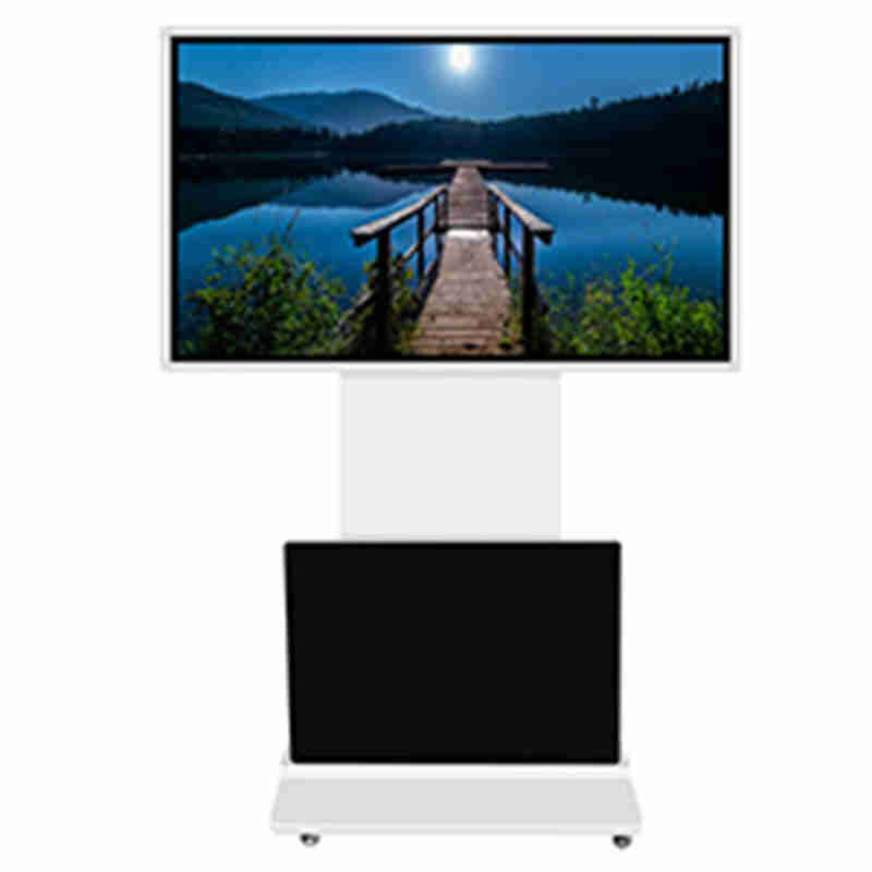 43-Zoll-Bodenständer Digital Signage Support 360 Grad drehbarer Werbe-LCD-Monitor für Supermarkt, Einzelhandelsgeschäft, Tankstelle, Bus, Einkaufszentrum