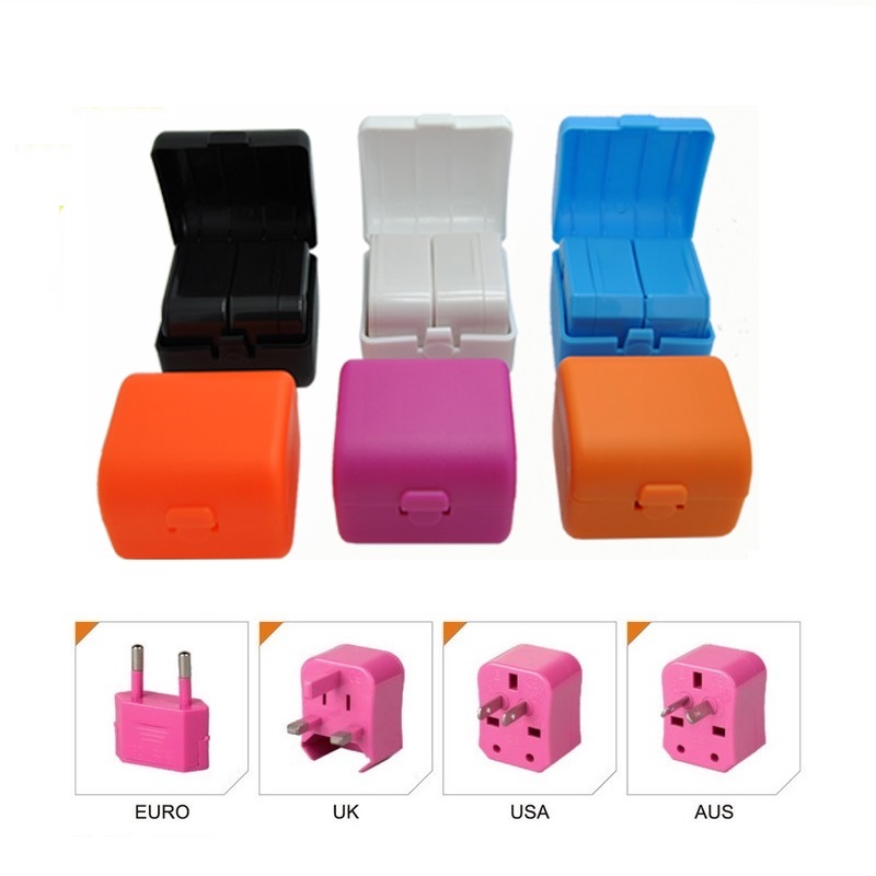 RRTRAVEL Werbegeschenk US / AUS / EU / UK Stecker alles in einem Satz Reiseadapter mit Etui