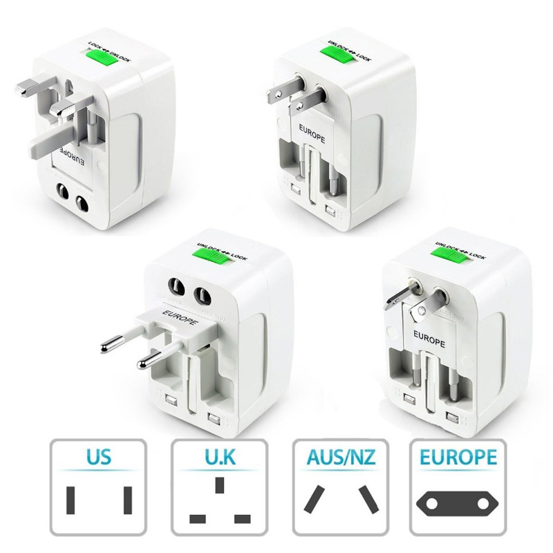 Weltweites Reisestromadapter, Universal-Reiseadapter Netzsteckeradapter für USA EU UK AUS Handy-Laptop-Abdeckungen 150+ Länder