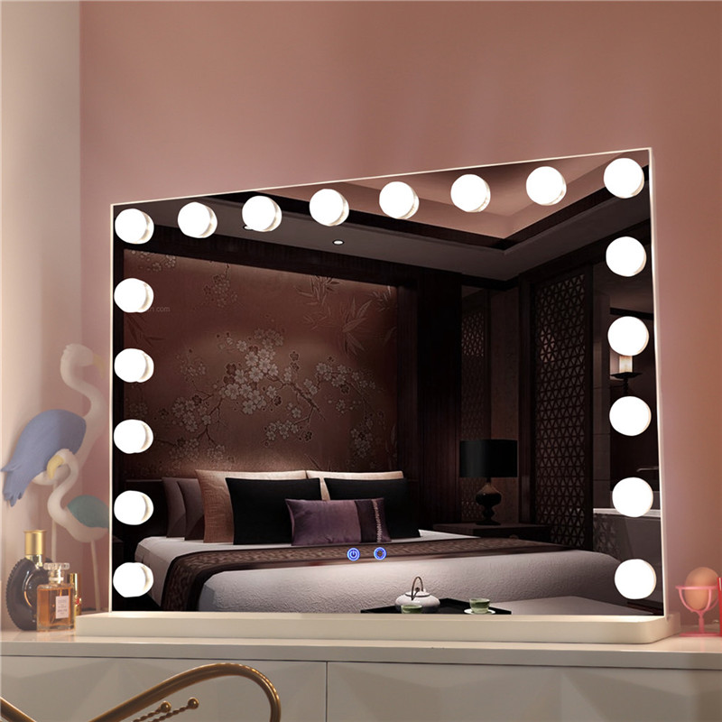 Led beleuchteten Tisch Eitelkeit Make-up Hollywood Spiegel mit 18 Stück Glühbirnen für Mädchen Kosmetik