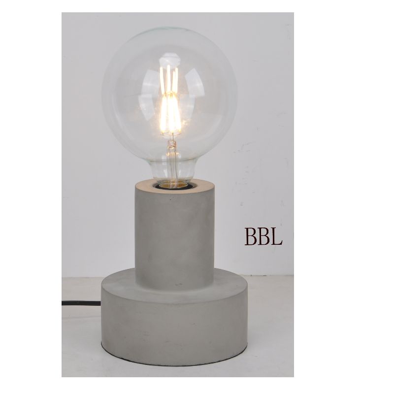Tischleuchte mit 2-stufigem Betonsockel