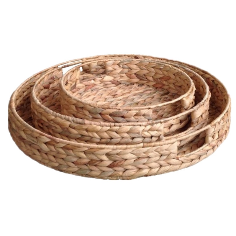 Set von Rund-Display-Tray