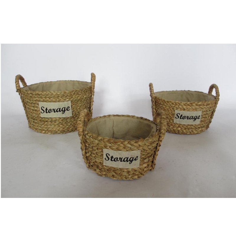 Circle Straw Woven Basket
