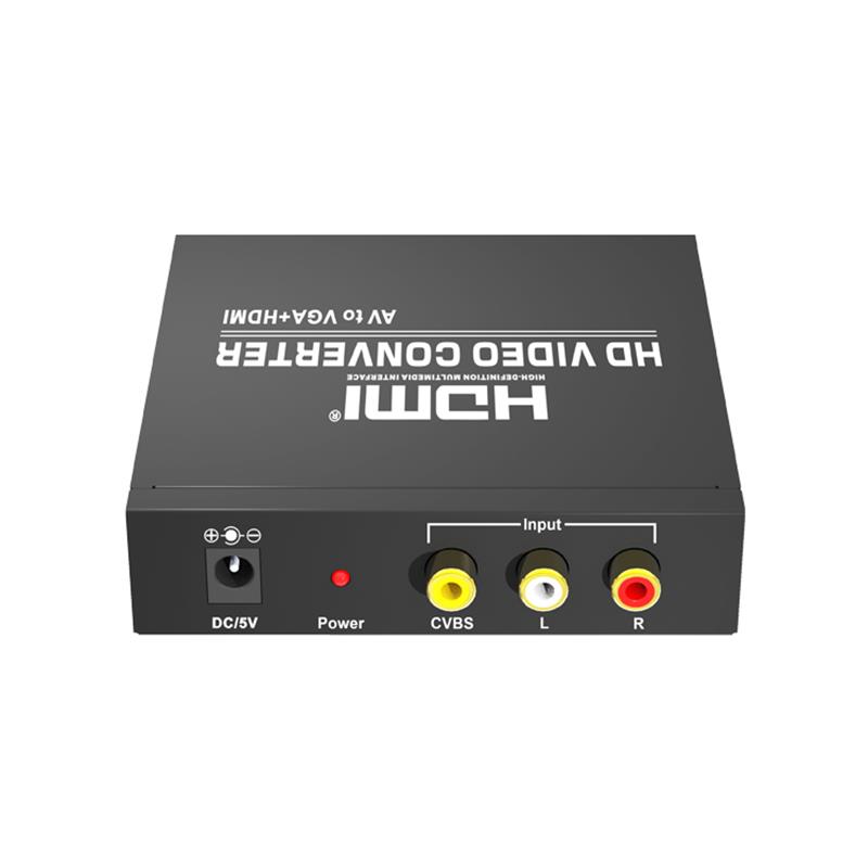 AV zu VGA + HDMI Konverter Up Scaler 720P / 1080P