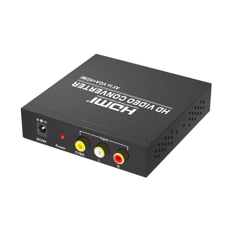 AV zu VGA + HDMI Konverter Up Scaler 720P / 1080P