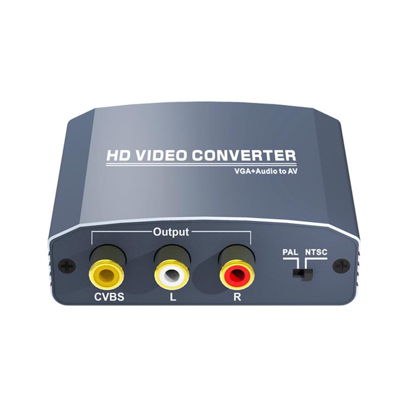 VGA + Stereo Audio zu AV Konverter Unterstützung 1080P
