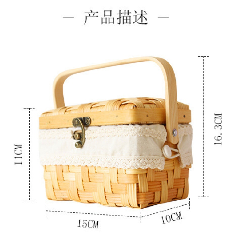 Korb aus Holz mit Deckel