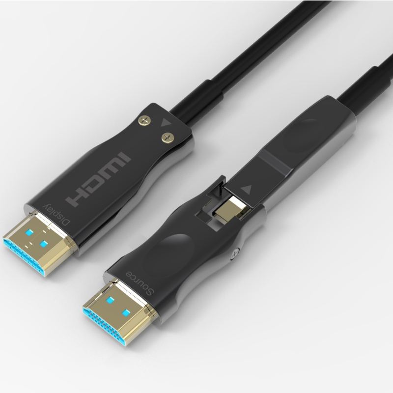 Bester Preis HDMI 2.0 Typ A bis D Quellseite Detachable AOC Glasfaserkabel 15m Länge