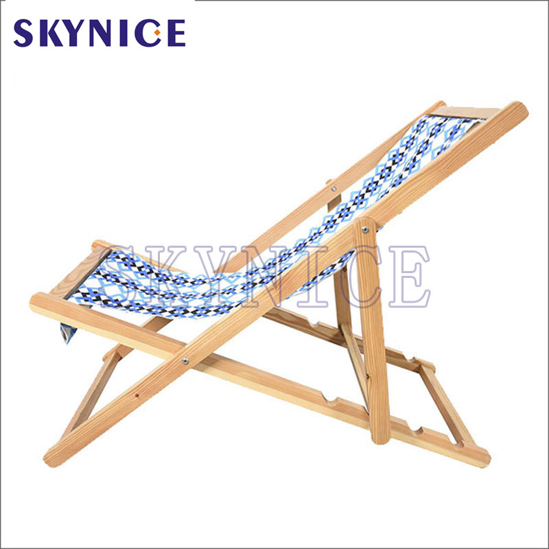Hölzerner klappbarer Angeldeck-Garten-Strandkorb im Freien