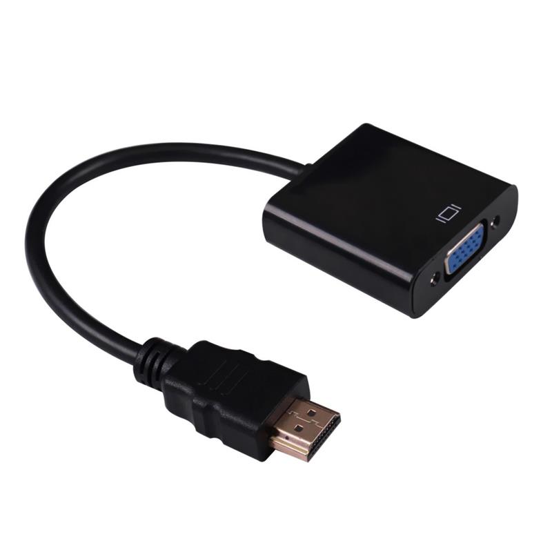 1080P HDMI zu VGA 15cm Kabel Weiß \/ Schwarz Farbe