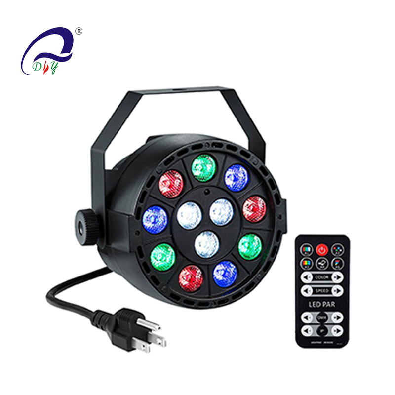 PL99 12PCS Mini LED Par Light mit Kunststoffkörper für Disco