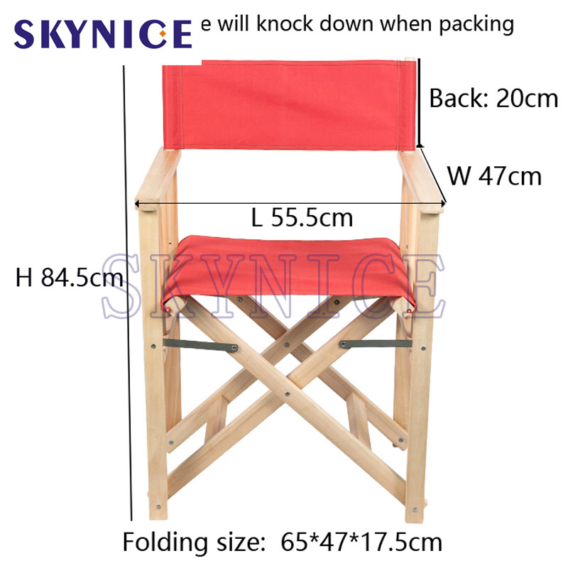 Hot Sale Custom Logo Faltbare Canvas Holz Director Chairs