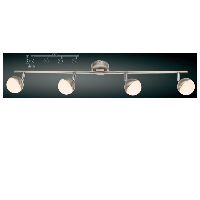 Hochspannungs-LED-Spotlicht-4 mit Halbkugel-Kunststoffschirm