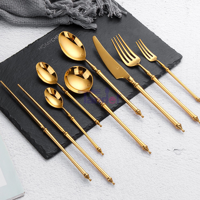 Mode Tander neue europäische Stil Edelstahl Haushaltswaren Besteck Metall Inox Besteck-Set