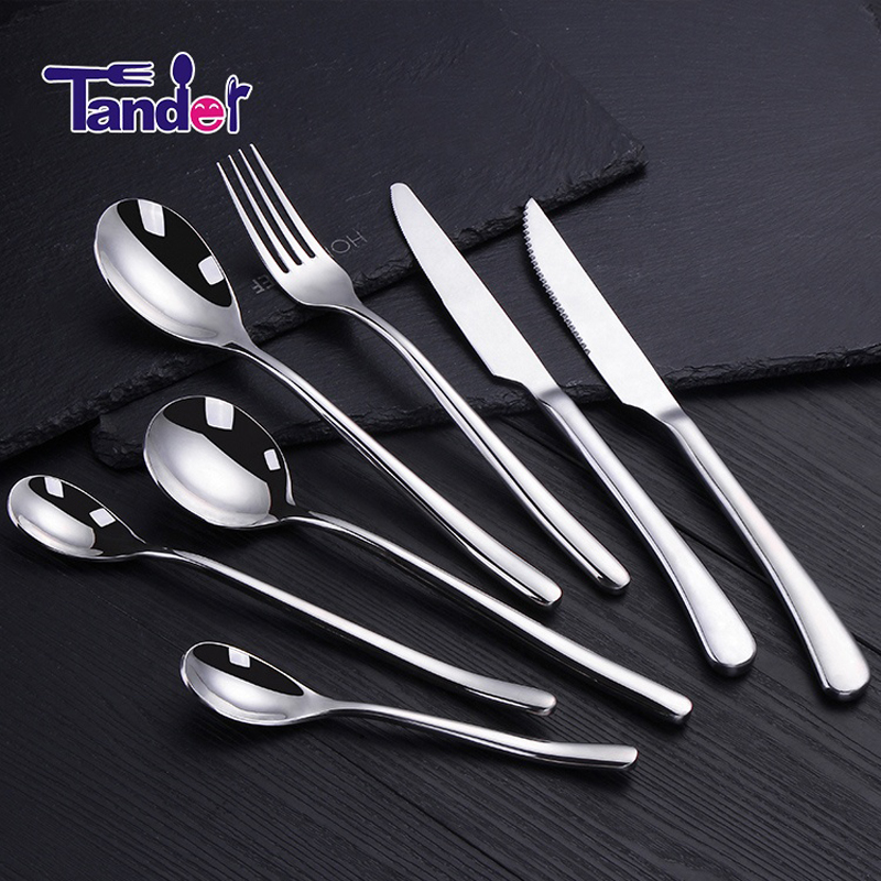 hochwertige neue Edelstahl Bulk-Flat-ware Modernes Restaurant-Besteck Set